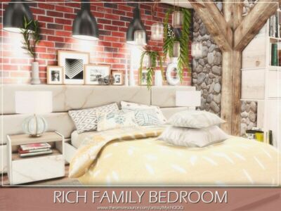 Rich Family Bedroom By Mychqqq Sims 4 CC