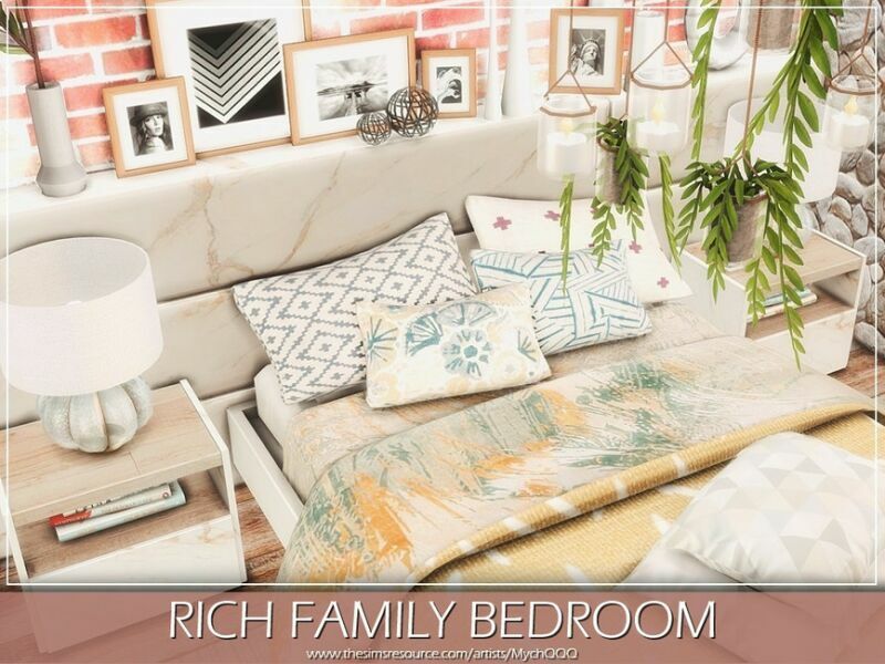 sims 4 cc rich family bedroom by mychqqq 2