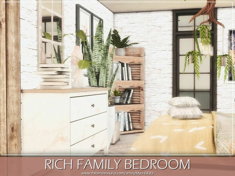 sims 4 cc rich family bedroom by mychqqq 5