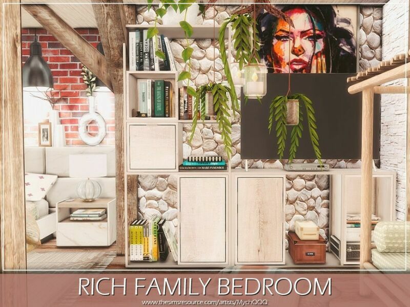 sims 4 cc rich family bedroom by mychqqq 6