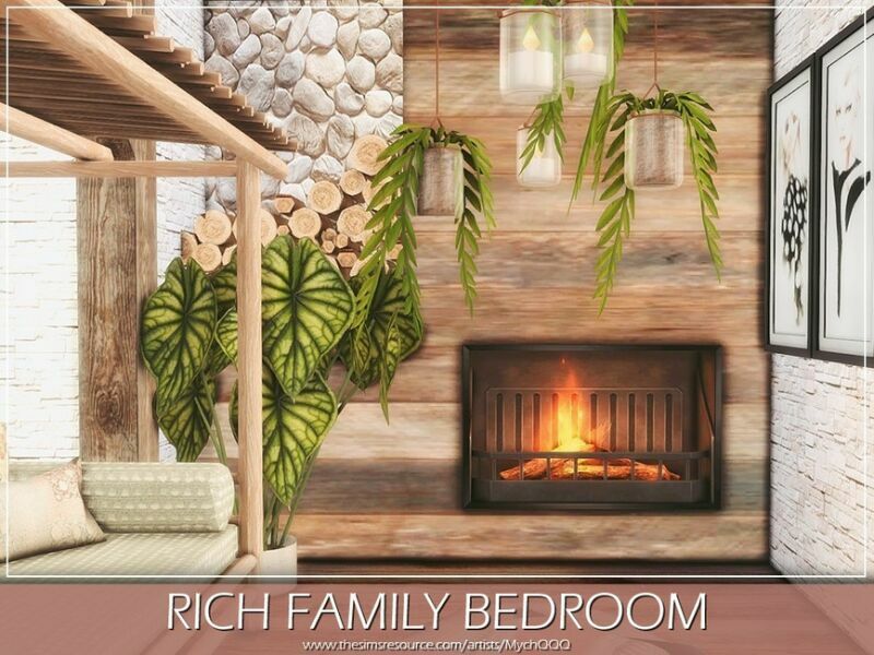 sims 4 cc rich family bedroom by mychqqq 7