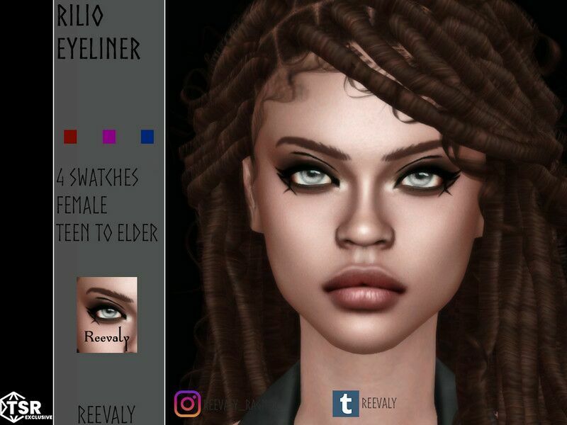 Rilio Eyeliner By Reevaly Sims 4 CC