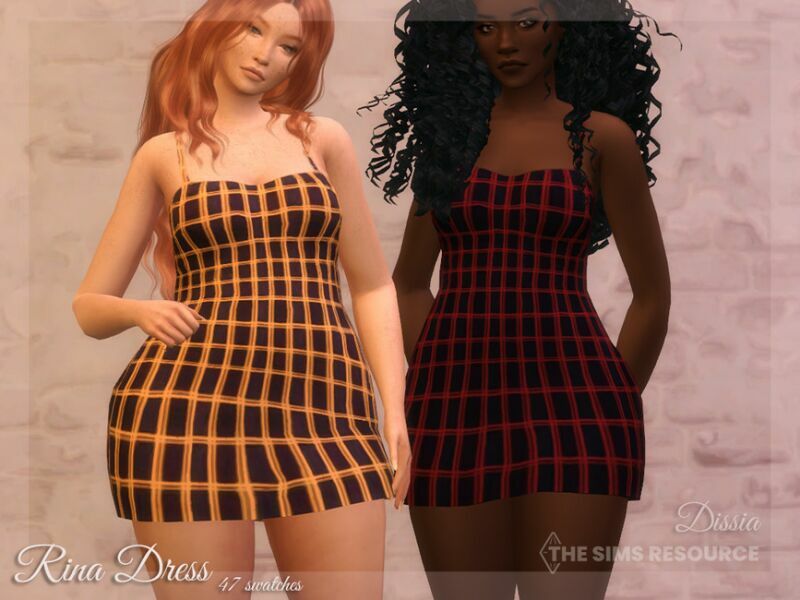 Rina Dress By Dissia Sims 4 CC