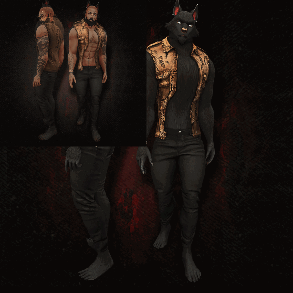 Ripped Werewolf Jacket Sims 4 CC