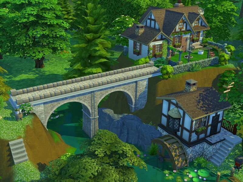 Riverside Cottage – NO CC By Flubs79 Sims 4 CC