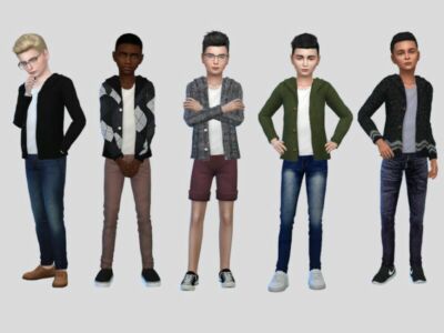 Robbie Cardigan Sweater Boys By Mclaynesims Sims 4 CC