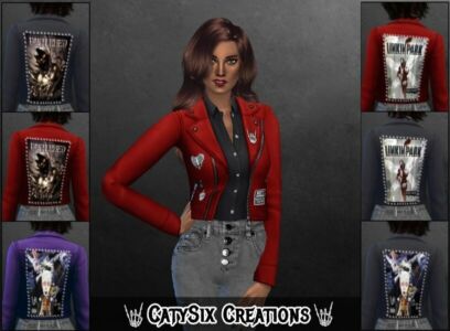 Rocker Jacket (F) V2 By Catysix Sims 4 CC