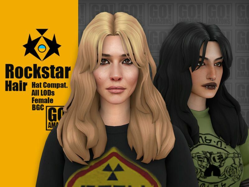 Rockstar Hair By Goamazons Sims 4 CC