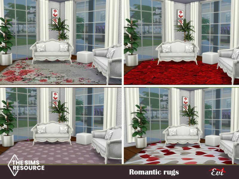 sims 4 cc romantic rugs by evi 2