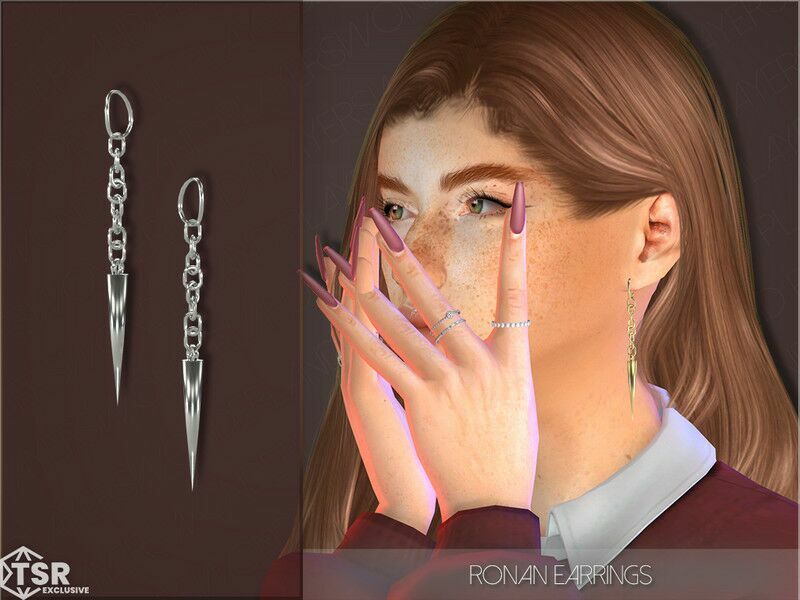 Ronan Earrings By Playerswonderland Sims 4 CC