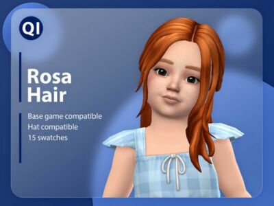 Rosa Hair By Qicc Sims 4 CC