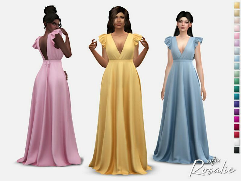 Rosalie Dress By Sifix Sims 4 CC