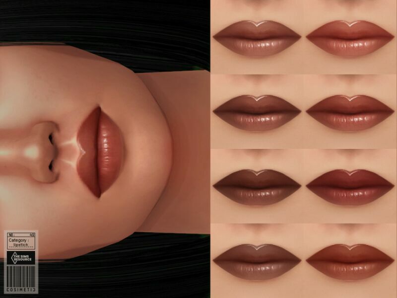 Rose Lipstick | N49 By Cosimetic Sims 4 CC