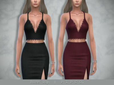 “Rose TOP For / Everyday” Sims 4 CC