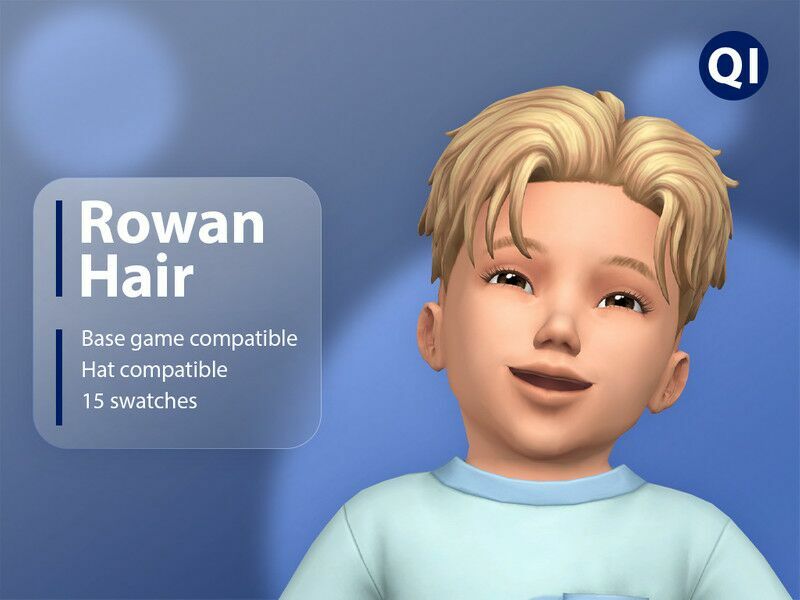 “Rowan Hair / Male By Qicc” Sims 4 CC