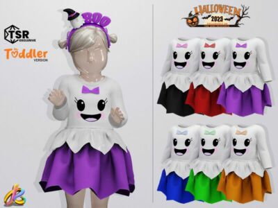 Rplts4 Dress 254 – Halloween Collection – Toddler Version Sims 4 CC