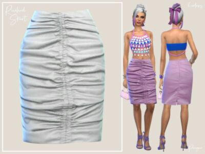 Ruchedskirt By Paogae Sims 4 CC