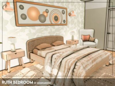 Ruth Bedroom (TSR Only CC) By Xogerardine Sims 4 CC