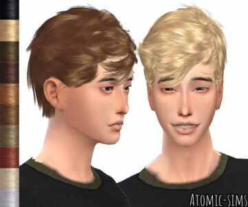 S-Club LL Hair 112022 Men’S Short Hair (Jack) Peggyed V1 Retexture (Mesh Needed) By Atomic-Sims Sims 4 CC