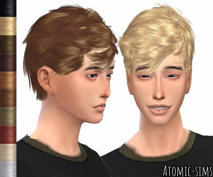 S-Club LL Hair 112022 Men’S Short Hair (Jack) Peggyed V1 Retexture (Mesh Needed) By Atomic-Sims Sims 4 CC