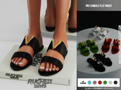 Sandals Flat Mules Sims 4 CC