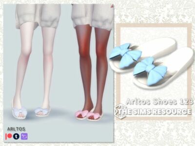 Sandals With BOW / 123 By Arltos Sims 4 CC