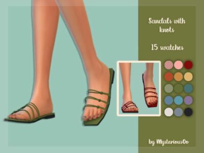 Sandals With Knots By Mysteriousoo Sims 4 CC