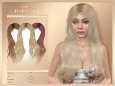 Santina (Hairstyle) By Javasims Sims 4 CC