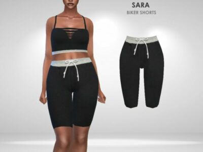 Sara Biker Shorts By Puresim Sims 4 CC