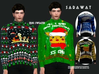 Sarawat_Friki Sweater By Sarawat Sims 4 CC