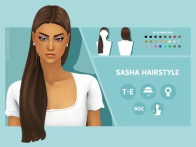 Sasha Hairstyle By Simcelebrity00 Sims 4 CC