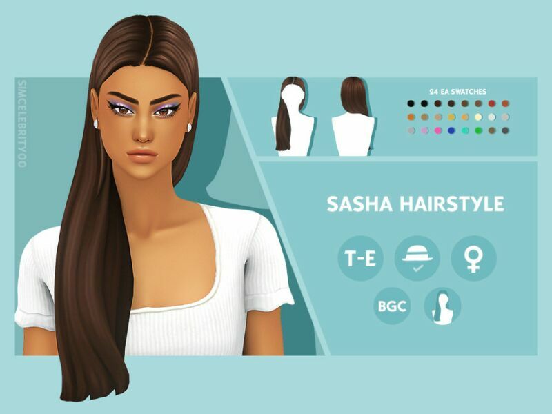 sims 4 cc sasha hairstyle by simcelebrity00 2