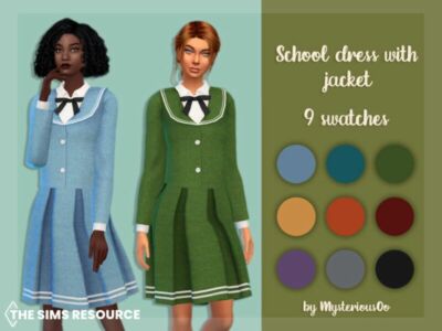 School Dress With Jacket By Mysteriousoo Sims 4 CC