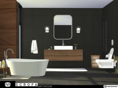 Scrofa Bathroom By Wondymoon Sims 4 CC