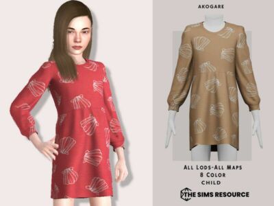 SEA Shell Dress Sims 4 CC