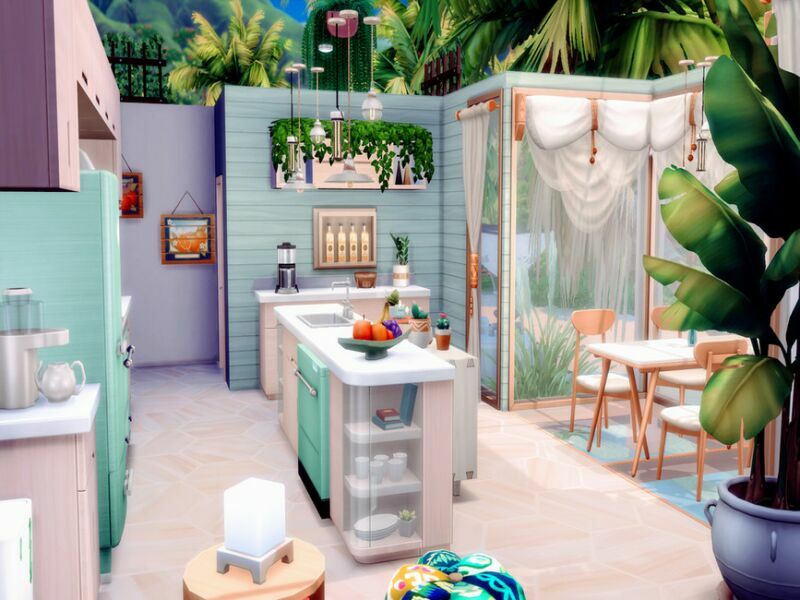 sims 4 cc seaside eco cabin by ljanep6 4