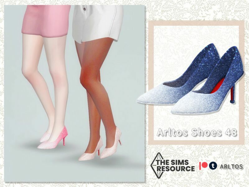 Sequins High Heels / 48 By Arltos Sims 4 CC