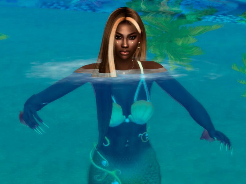 sims 4 cc sereia coral mermaid by suzue 5