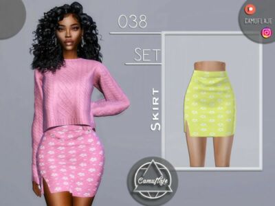 SET 038 – Flower Skirt By Camuflaje Sims 4 CC