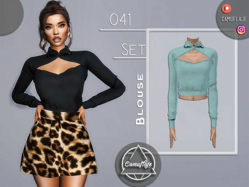 SET 041 – Blouse By Camuflaje Sims 4 CC