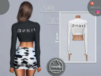 SET 048 – Angel TOP By Camuflaje Sims 4 CC