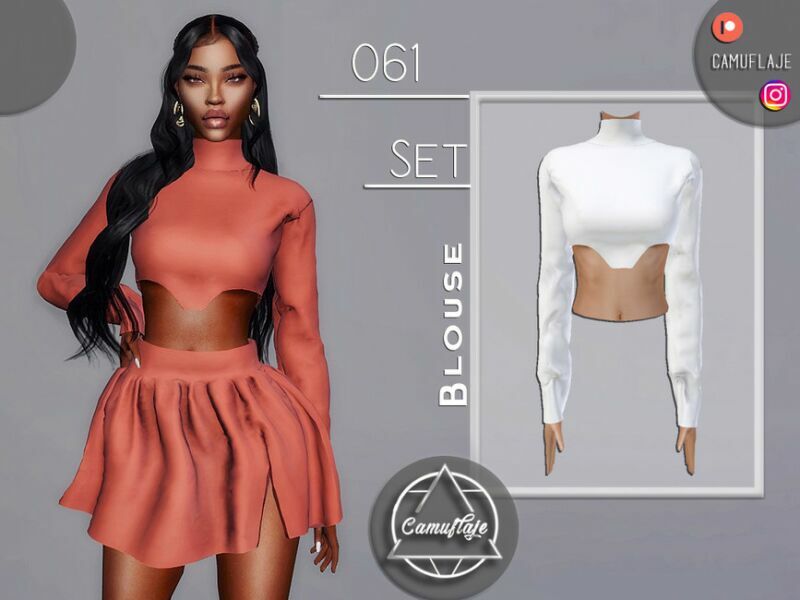 SET 061 – Blouse By Camuflaje Sims 4 CC