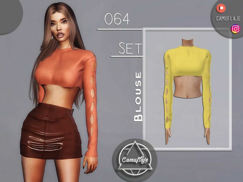 SET 064 – Blouse By Camuflaje Sims 4 CC