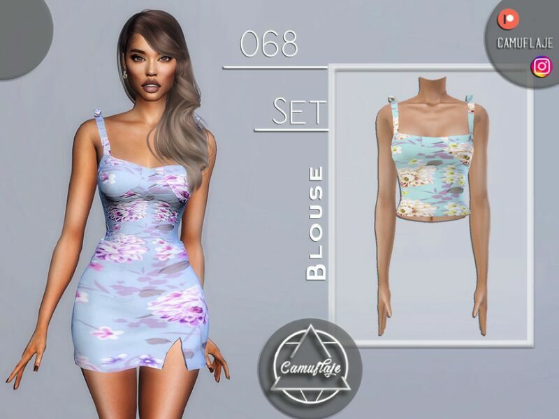 SET 068 – Blouse By Camuflaje Sims 4 CC