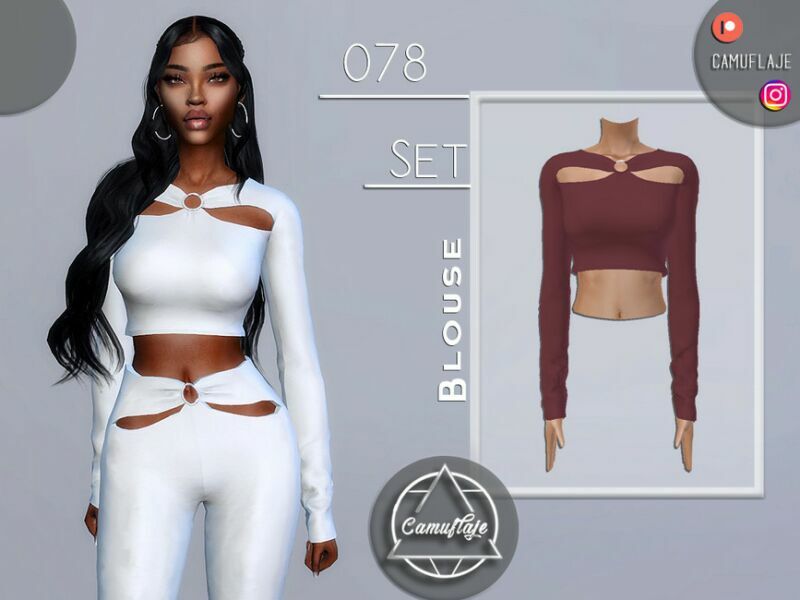 SET 078 – Blouse By Camuflaje Sims 4 CC