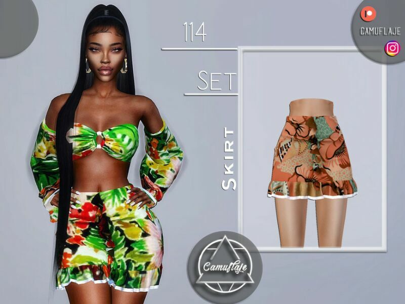 SET 114 – Skirt By Camuflaje Sims 4 CC