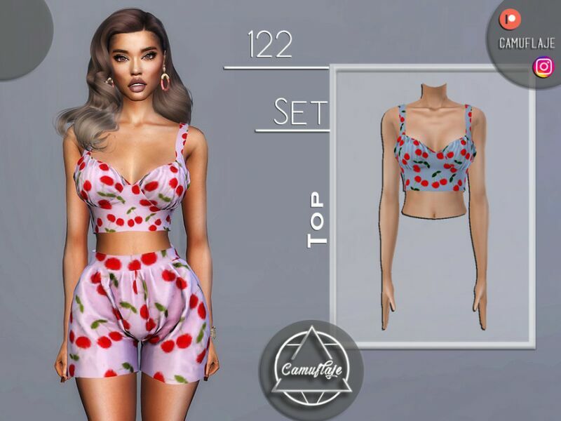 SET 122 – TOP By Camuflaje Sims 4 CC