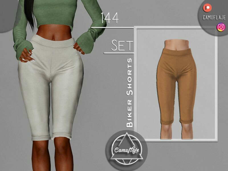 SET 144 – Biker Shorts By Camuflaje Sims 4 CC