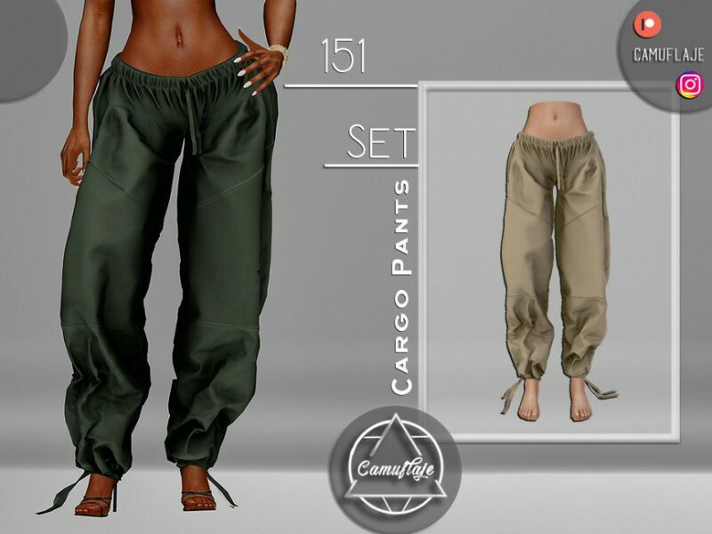 SET 151 – Cargo Pants By Camuflaje Sims 4 CC