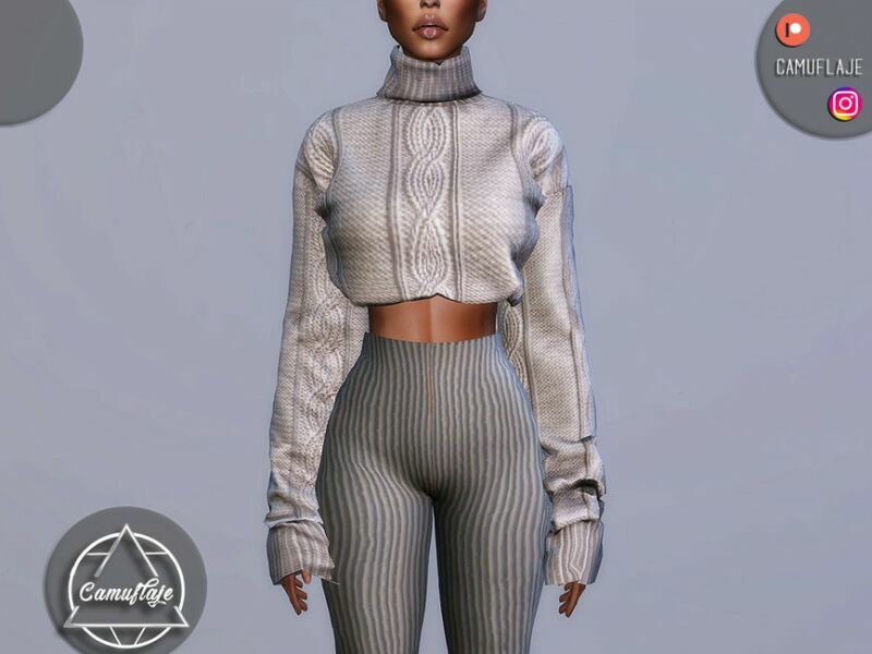 sims 4 cc set 186 sweater by camuflaje 2